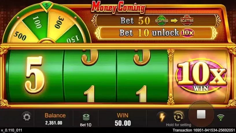 Money Coming slot screenshot